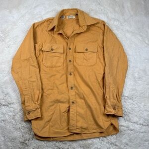 L.L Bean Vintage 70's Chamois Cloth Button Up Shirt Men's Size 15 S/M